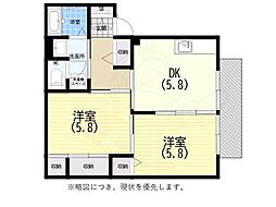 ディアス須磨離宮 2DKの間取図画像