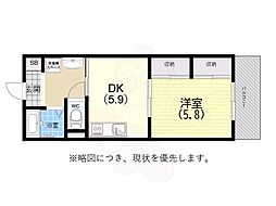 フェニーチェ・2 1DKの間取図画像