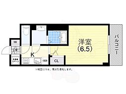 エスリード神戸兵庫駅ミッドポート 1Kの間取図画像