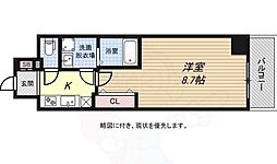 ファーストステージ神戸ハーバーランド 1Kの間取図画像