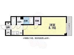 エスリード神戸ハーバーテラス 1Kの間取図画像