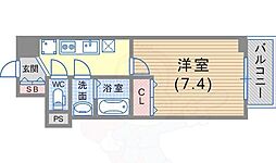 フロイデ 1Kの間取図画像