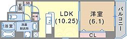 モンマール三宮 1LDKの間取図画像