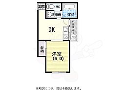 丸山ビル 1DKの間取図画像