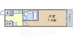 アスライフ湊川公園 1Kの間取図画像
