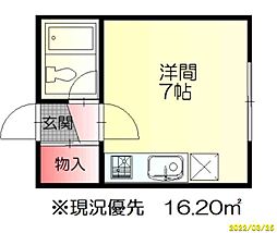 ドミール ワンルームの間取図画像