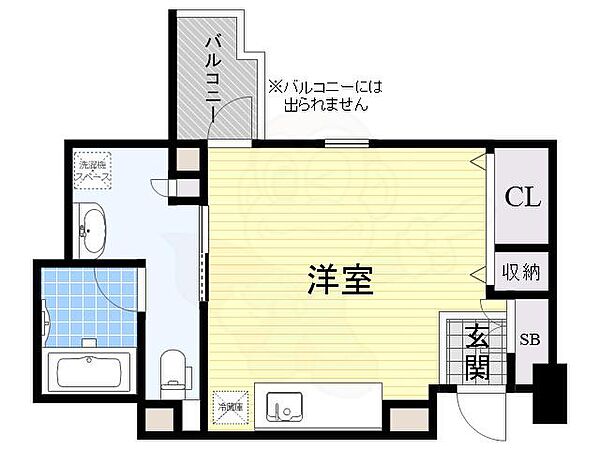 大阪府大阪市西区北堀江１丁目(賃貸マンション1R・7階・26.51㎡)の写真 その2