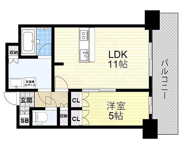 ローレルタワー堺筋本町 ｜大阪府大阪市中央区久太郎町２丁目(賃貸マンション1LDK・10階・43.41㎡)の写真 その2