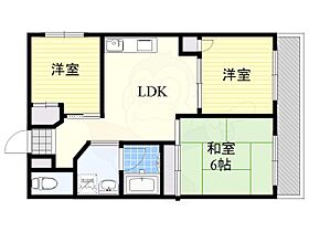 大阪府大阪市中央区東高麗橋（賃貸マンション3LDK・5階・55.72㎡） その2