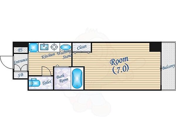 ラナップスクエア同心2 ｜大阪府大阪市北区同心１丁目(賃貸マンション1K・6階・21.34㎡)の写真 その2