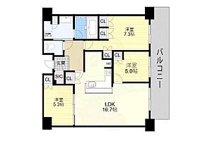 大阪府大阪市北区大淀南２丁目（賃貸マンション3LDK・21階・75.91㎡） その2