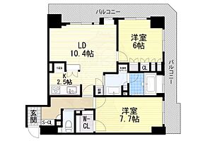 大阪府大阪市中央区南久宝寺町４丁目6番6号（賃貸マンション2LDK・11階・64.45㎡） その2