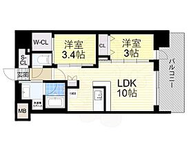 大阪府大阪市都島区東野田町４丁目（賃貸マンション2LDK・2階・40.33㎡） その2