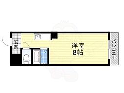 サンウィングス南森町 ワンルームの間取図画像