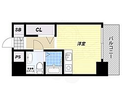 ルモン中津 ワンルームの間取図画像