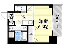 Luxe海老江2 5階1Kの間取り