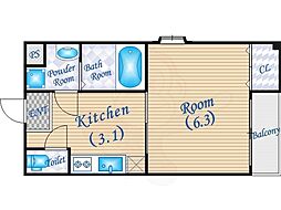 コンフォートテラステンマ 1Kの間取図画像