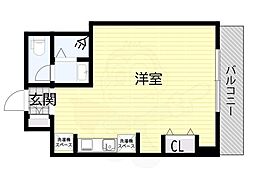 オアーゼ扇町 ワンルームの間取図画像