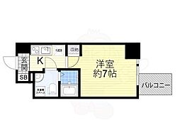 アプリーレ南森町 1Kの間取図画像