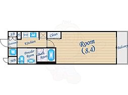 ESRISEUMEDADOSHIN 1Kの間取図画像