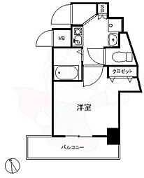 ラナップスクエア中之島公園 1Kの間取図画像