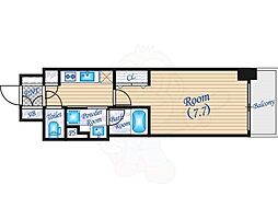 アーバネックス堂島 1Kの間取図画像