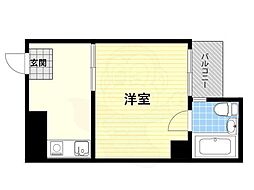 サンプラザ京橋 1Kの間取図画像