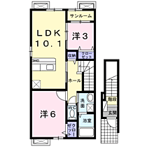 ジェルメII 201 ｜ 石川県金沢市疋田１丁目（賃貸アパート2LDK・2階・51.46㎡） その2