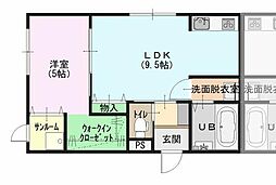 ＴＨＥ　ＭＡＭＳ（ザ・マームズ）　06 2階1LDKの間取り