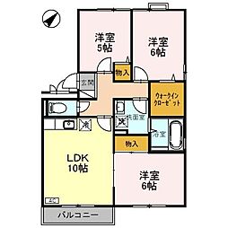 ドゥ・レフォールA棟 3LDKの間取図画像