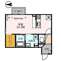 Sakura ワンルームの間取図画像