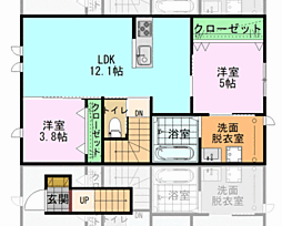 リヴァージュ高浜 2LDKの間取図画像