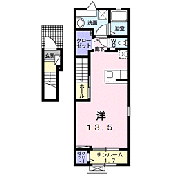 錦ハウス ワンルームの間取図画像