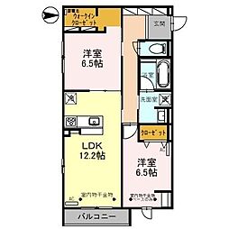 Ciel'dage(シエルデイジ) 2LDKの間取図画像