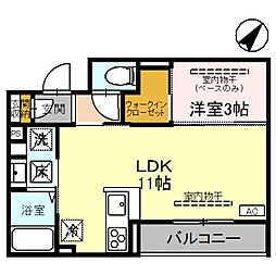 オプティモ 1LDKの間取図画像