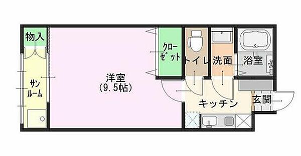 ハーモニー 203｜石川県かほく市高松(賃貸アパート1K・2階・35.34㎡)の写真 その2