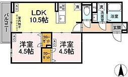 間取図画像 2LDK
