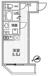 Ｔ’ｓ　Ｃｕｏｒｅ柴又I 1階ワンルームの間取り