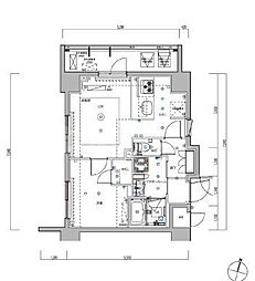 ミルーナヒルズ亀有 2階1LDKの間取り