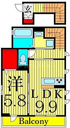 間取図画像 1LDK