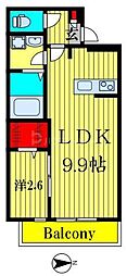 KEIAI RESIDENCE 梅島 3階1LDKの間取り