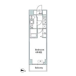 京成押上線 青砥駅 徒歩11分の賃貸マンション 12階1Kの間取り