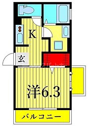 間取図画像 1K