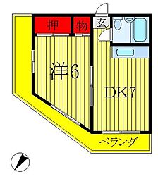 KODAヒルズ 1DKの間取図画像
