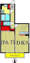 プランドール1 1LDKの間取図画像
