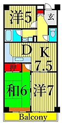 リヴィエールレジョン 3DKの間取図画像