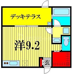 MaisonBlancAnnexe ワンルームの間取図画像