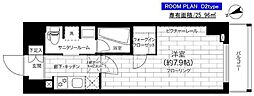 ステージグランデ亀有アジールコート 1Kの間取図画像
