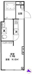 クレサージュ青戸 ワンルームの間取図画像