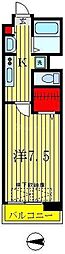 プレステージ綾瀬 1Kの間取図画像